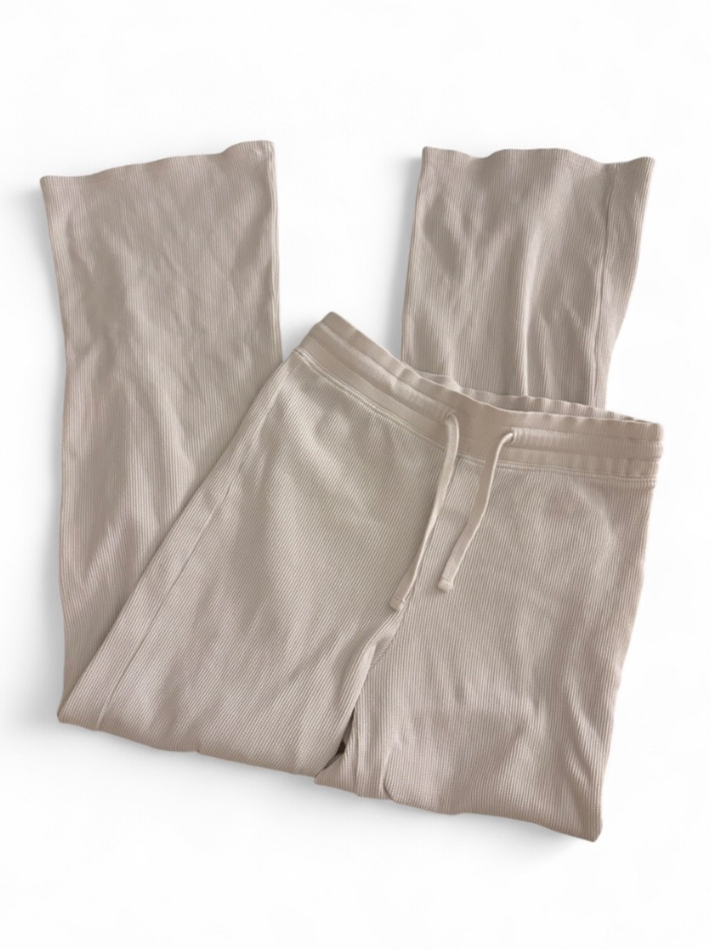 Gilly Hicks Hollister Waffle Knit Drawstring Sweatpants in White